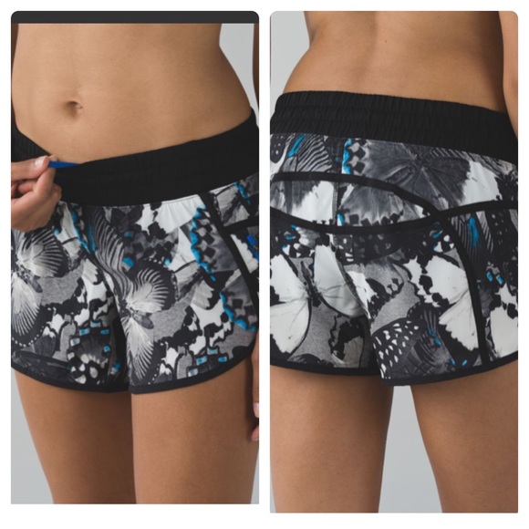 lululemon athletica Pants - Lululemon Tracker Shorts III Butterfly Shorts SZ 8